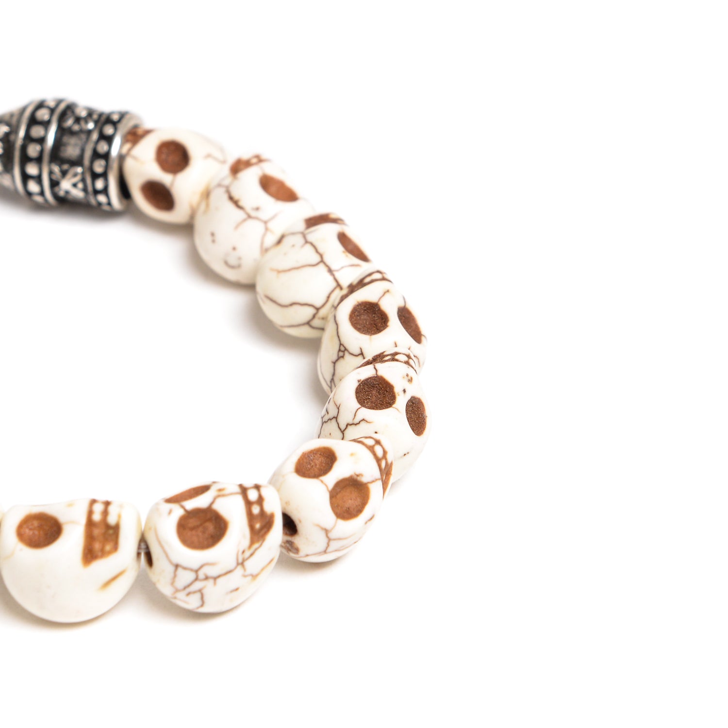 D'AMICO Bracciale Teschi Aulite Avorio Negozi Online