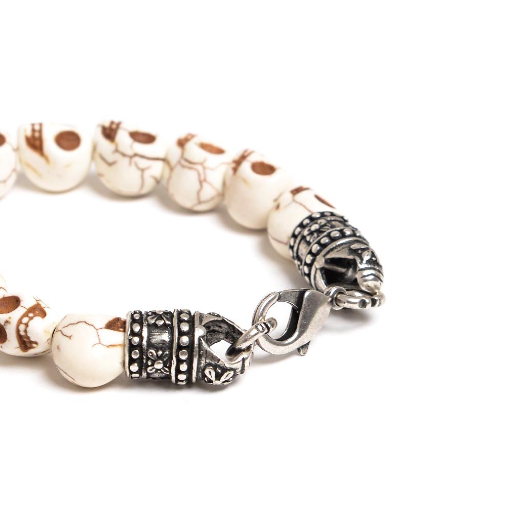D'AMICO Bracciale Teschi Aulite Avorio Negozi Online