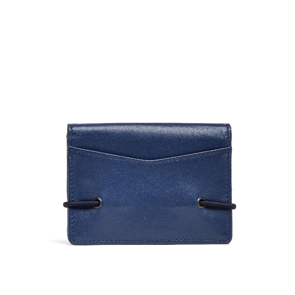 D'AMICO Portafoglio Pieghevole Classico Pelle Blu Fornitura limitata