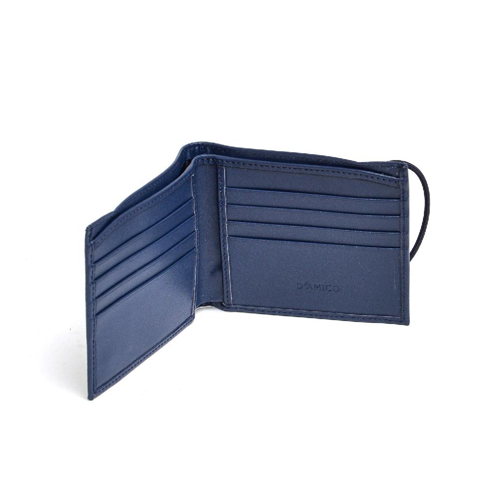 D'AMICO Portafoglio Classico Pieghevole 1 lato Pelle Blu Offerte
