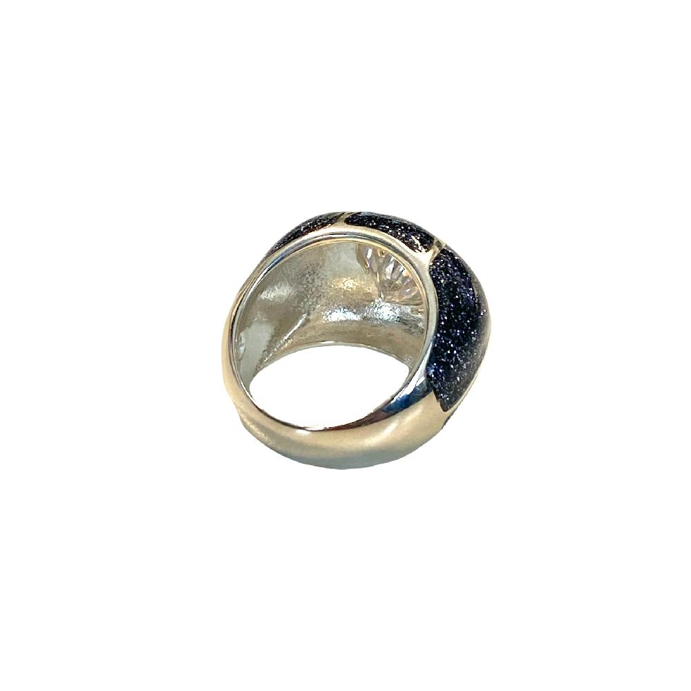 D'AMICO Anello Stella Glitter Blue Navy Prezzo Ridotto