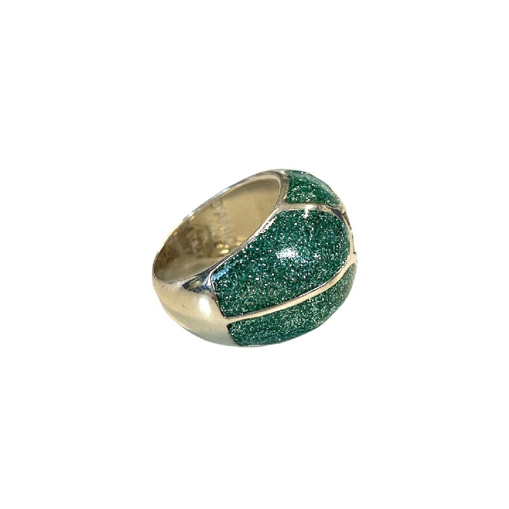 D'AMICO Anello Stella Glitter Green Sottocosto