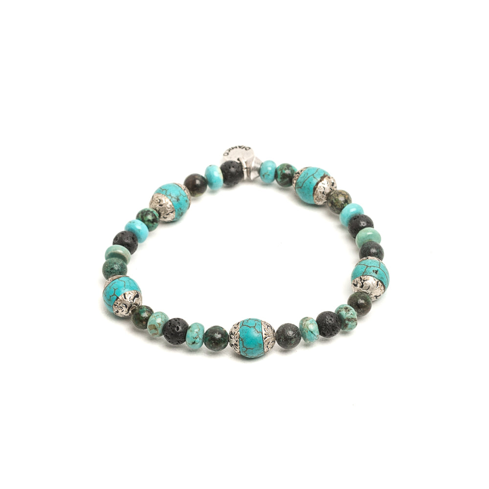 D'AMICO Bracciale Rajat / Elastico Fusion Turchese Tibet Nuova