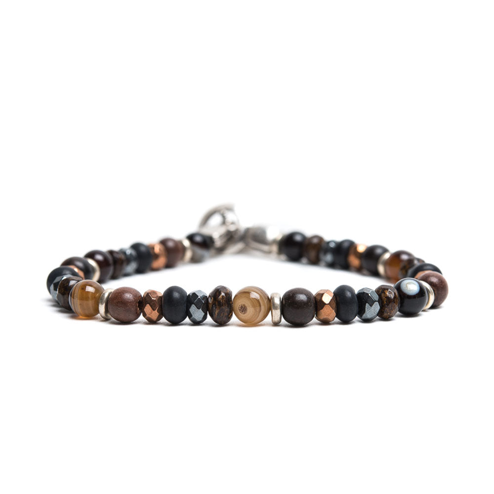 D'AMICO Bracciale Perle Fusion Marrone Qualità