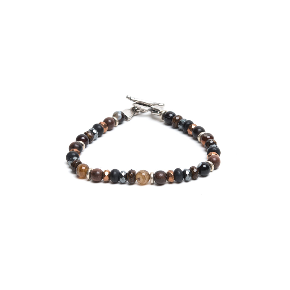 D'AMICO Bracciale Perle Fusion Marrone Qualità