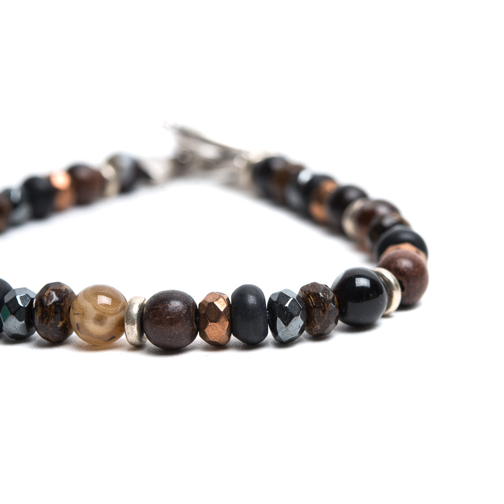 D'AMICO Bracciale Perle Fusion Marrone Qualità
