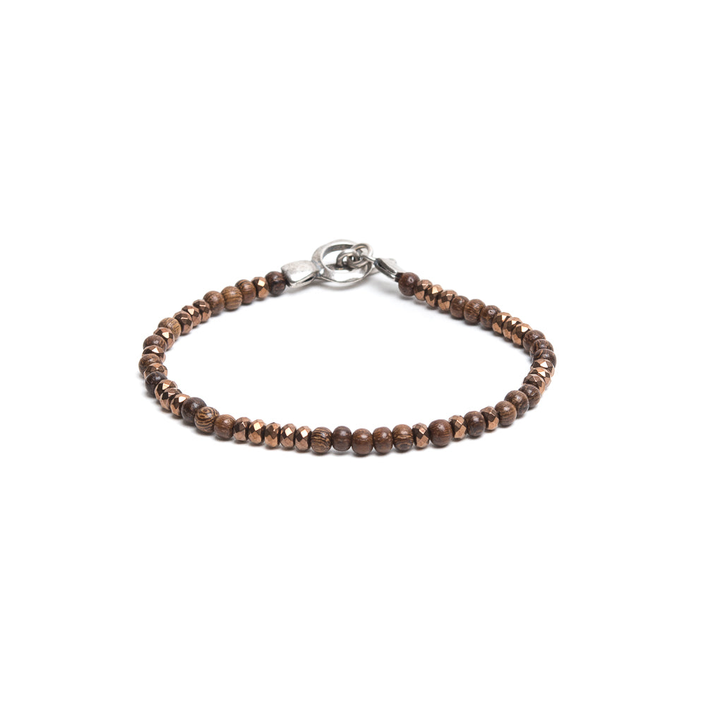 D'AMICO Bracciale Ematite + Legno Qualità Garantita