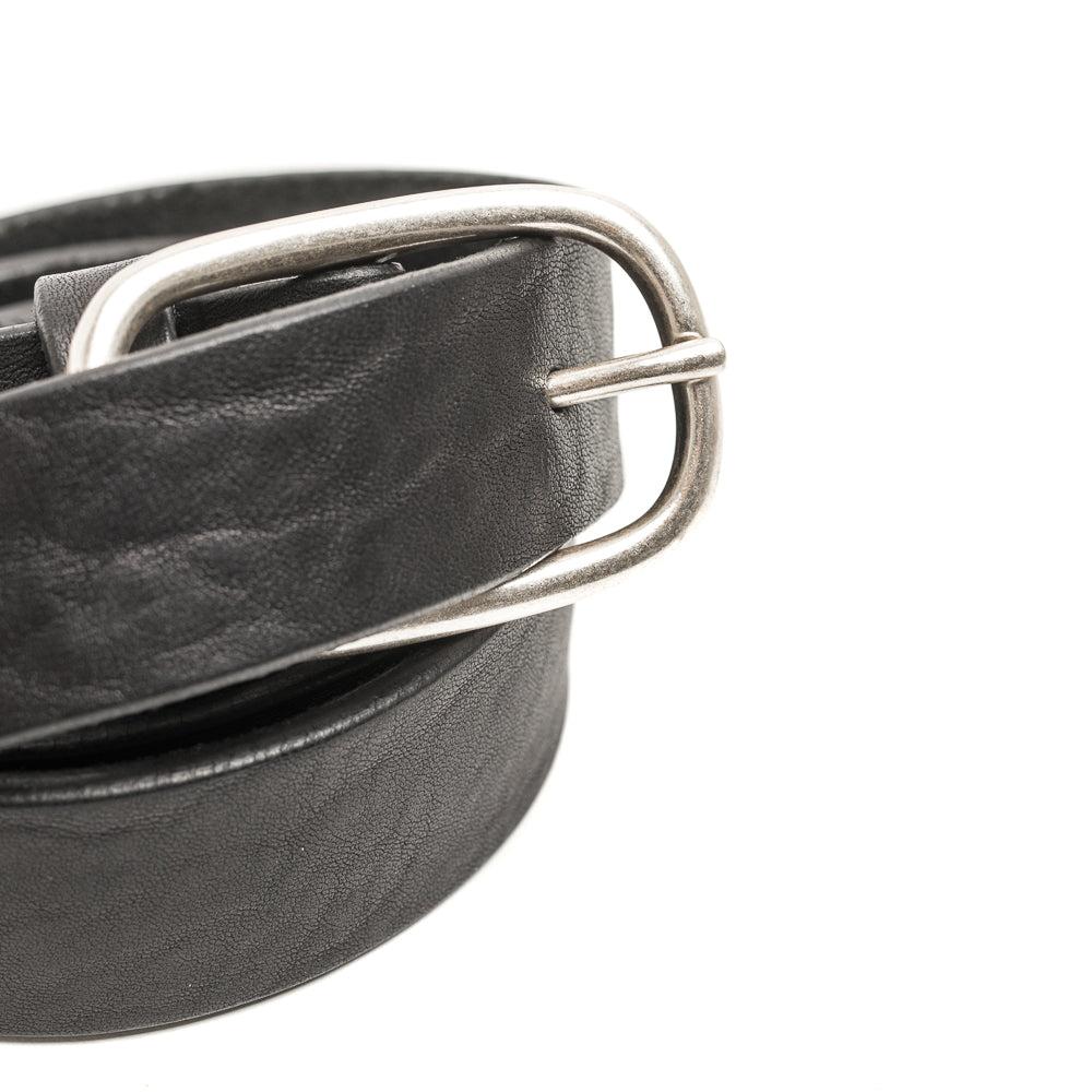 D'AMICO Cintura Cuoio Butter + Borchie Nero Sottocosto