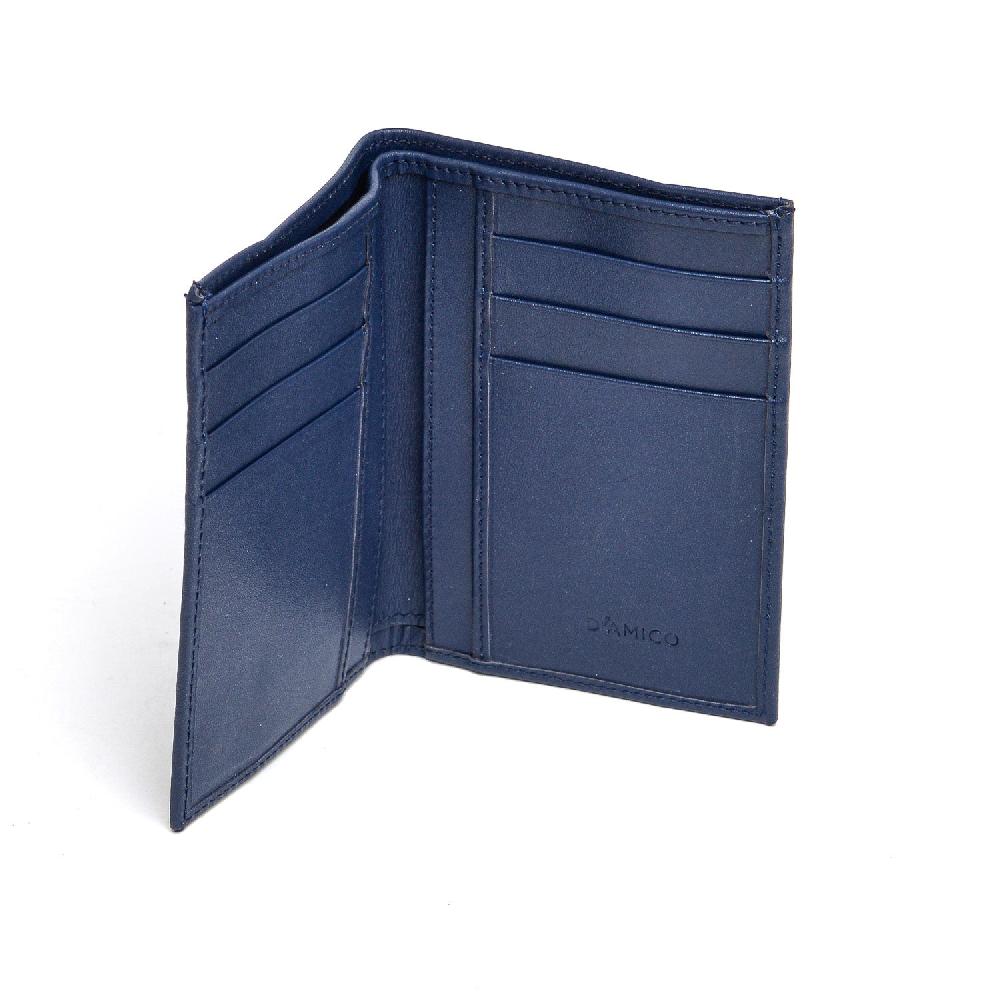 D'AMICO Portafoglio Classico Pieghevole 1 lato Pelle Blu Convenienza