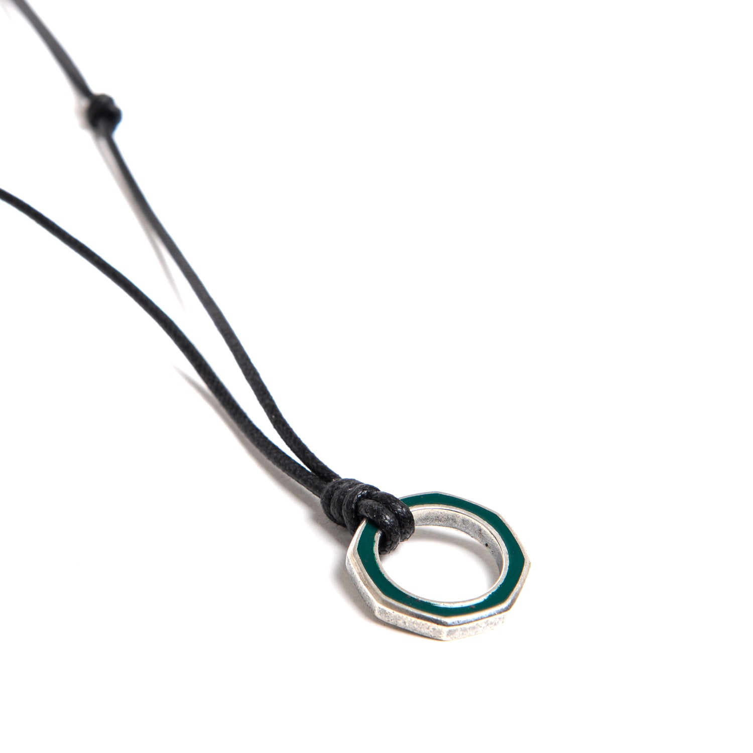 D'AMICO Collana Anella Laccata Verdone + Cordone Cerato Testa Moro Saldi
