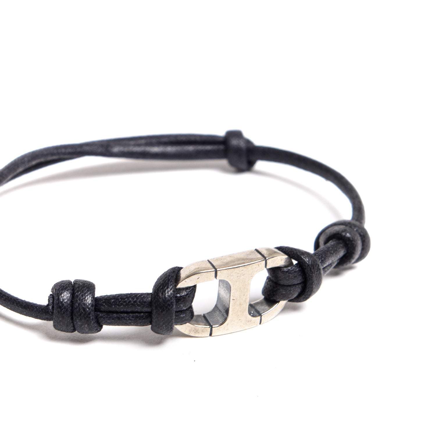 D'AMICO Bracciale Catena Marina + Cordone Cerato Saldi Di Fabbrica