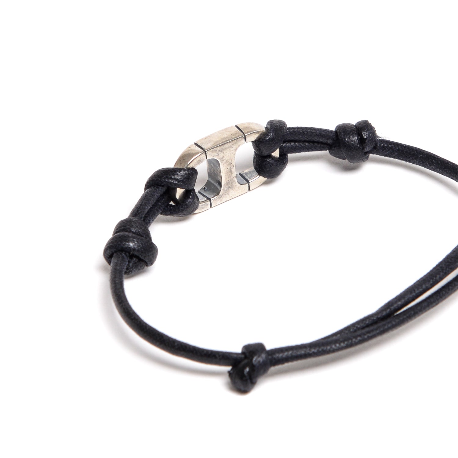 D'AMICO Bracciale Catena Marina + Cordone Cerato Saldi Di Fabbrica