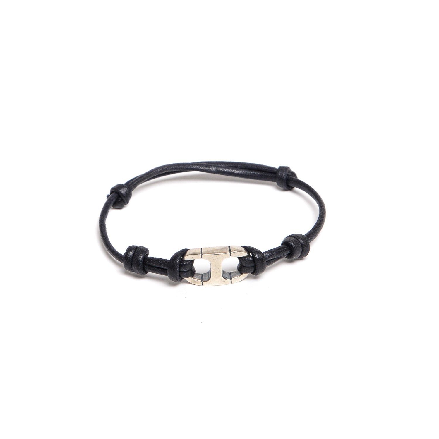 D'AMICO Bracciale Catena Marina + Cordone Cerato Saldi Di Fabbrica