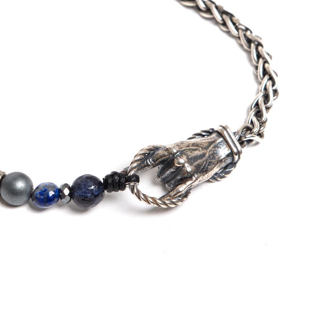 D'AMICO Bracciale Catenina Fusion Blu e "Horn" Moda