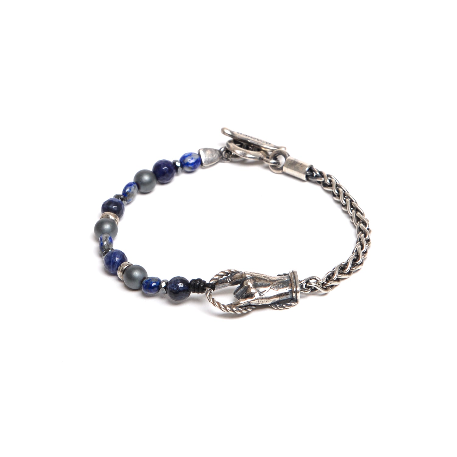 D'AMICO Bracciale Catenina Fusion Blu e "Horn" Moda