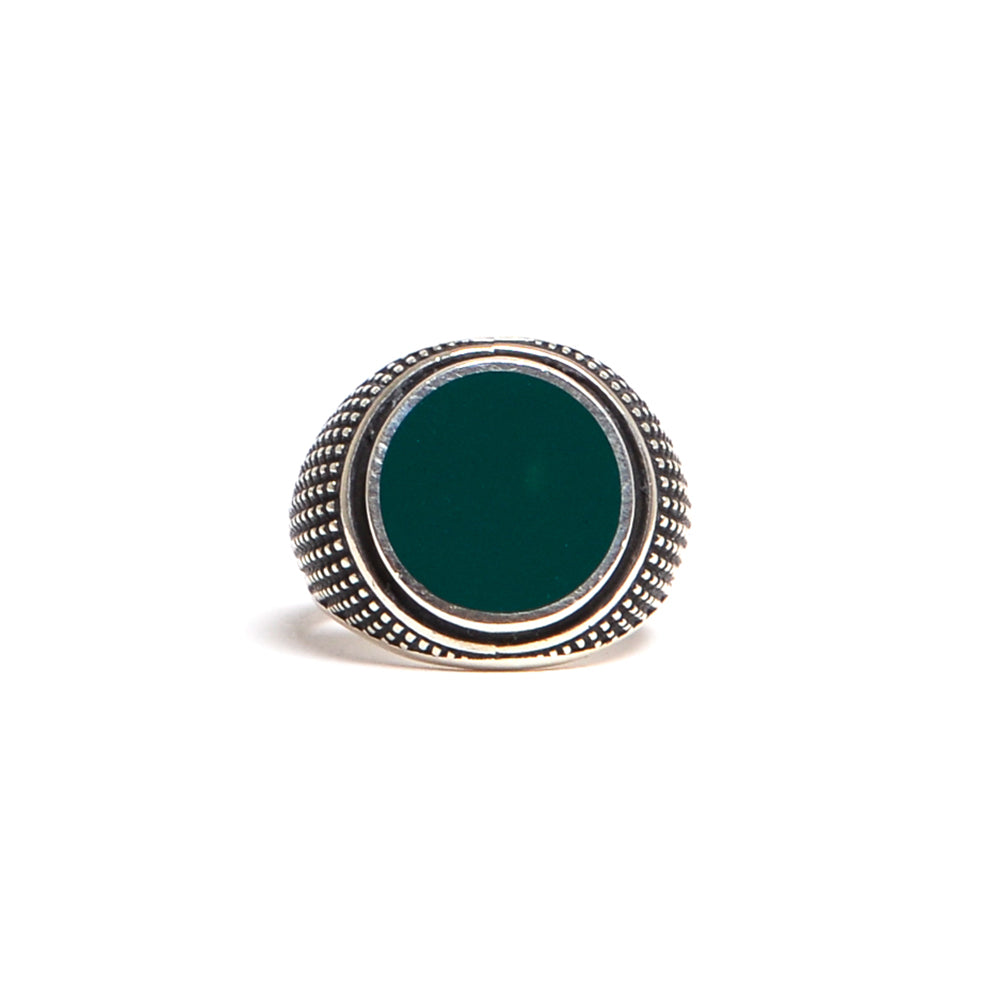 D'AMICO Anello Dupont Tondo con Lacca Verde