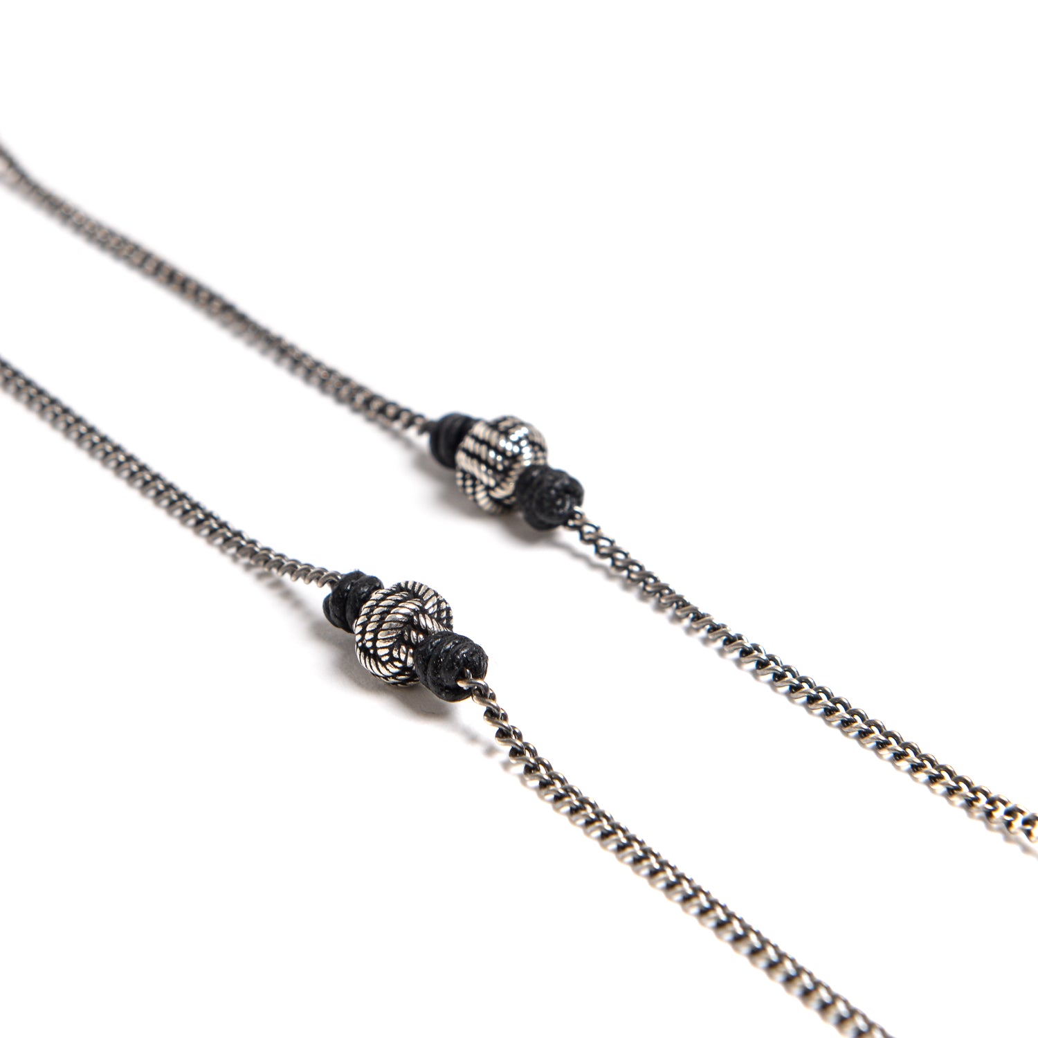 D'AMICO Collana Catena + Palline Nodo Argento + Filo Cerato Shopping Online