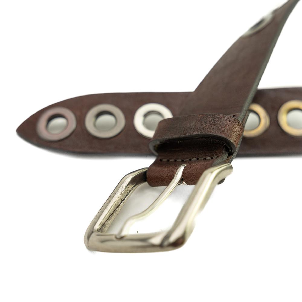 D'AMICO Cintura Cuoio Vintage + Borchie Qualità