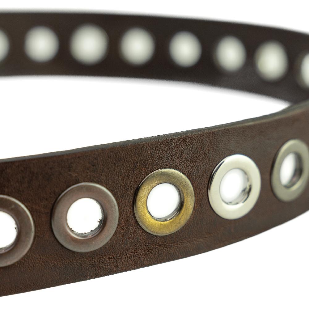 D'AMICO Cintura Cuoio Vintage + Borchie Qualità