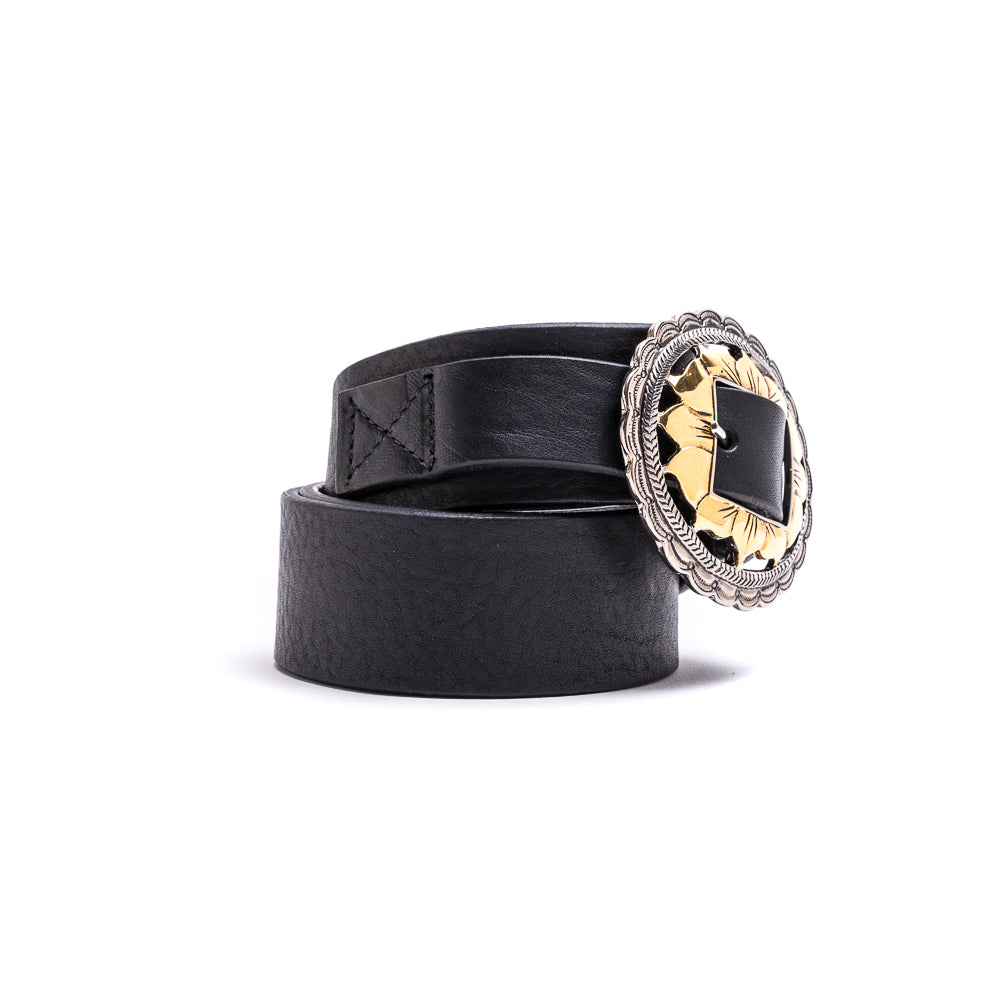 D'AMICO Cintura Cuoio Butter + Fibbia Floreale Bigalvanica Moda