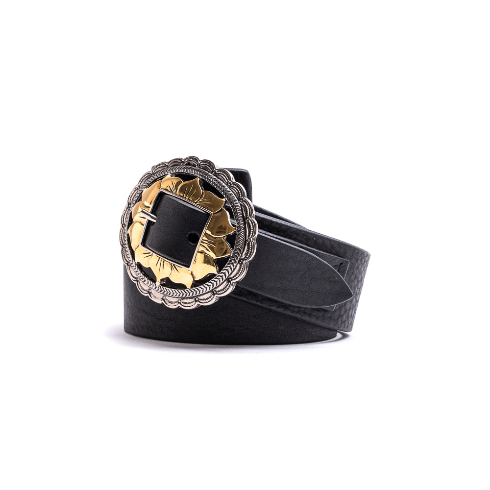 D'AMICO Cintura Cuoio Butter + Fibbia Floreale Bigalvanica Moda