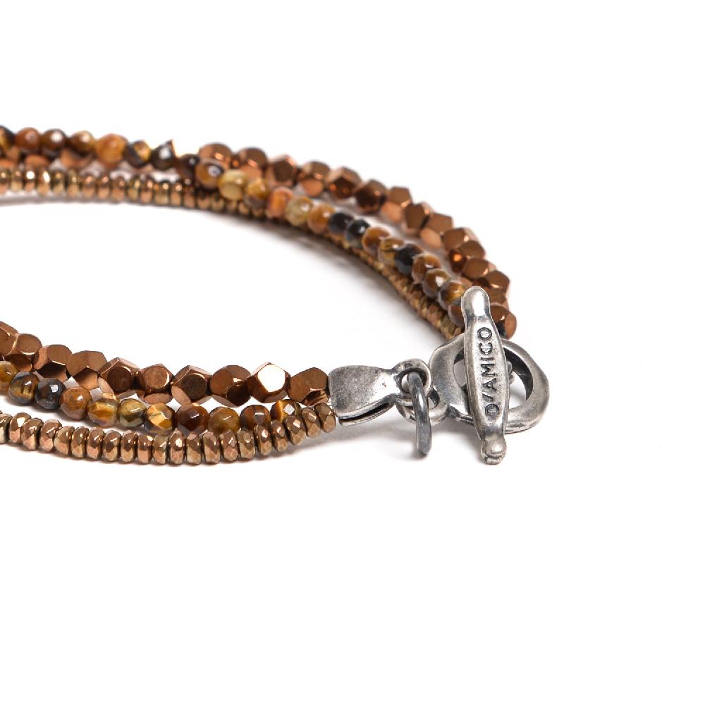 D'AMICO Bracciale Tris Fusion Brown Sottocosto