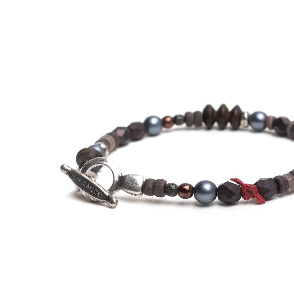 D'AMICO Bracciale Fusion Brown Vendita Economica