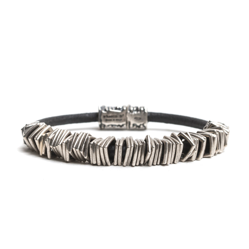 D'AMICO Bracciale Cuoio + Rondelle
