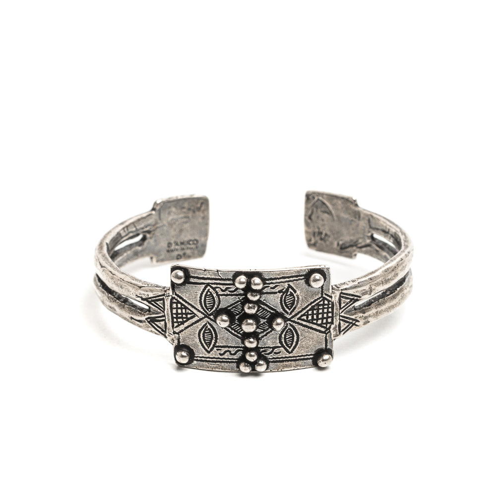 D'AMICO Bracciale Rigido Tuareg Piastra + Pallini Moda