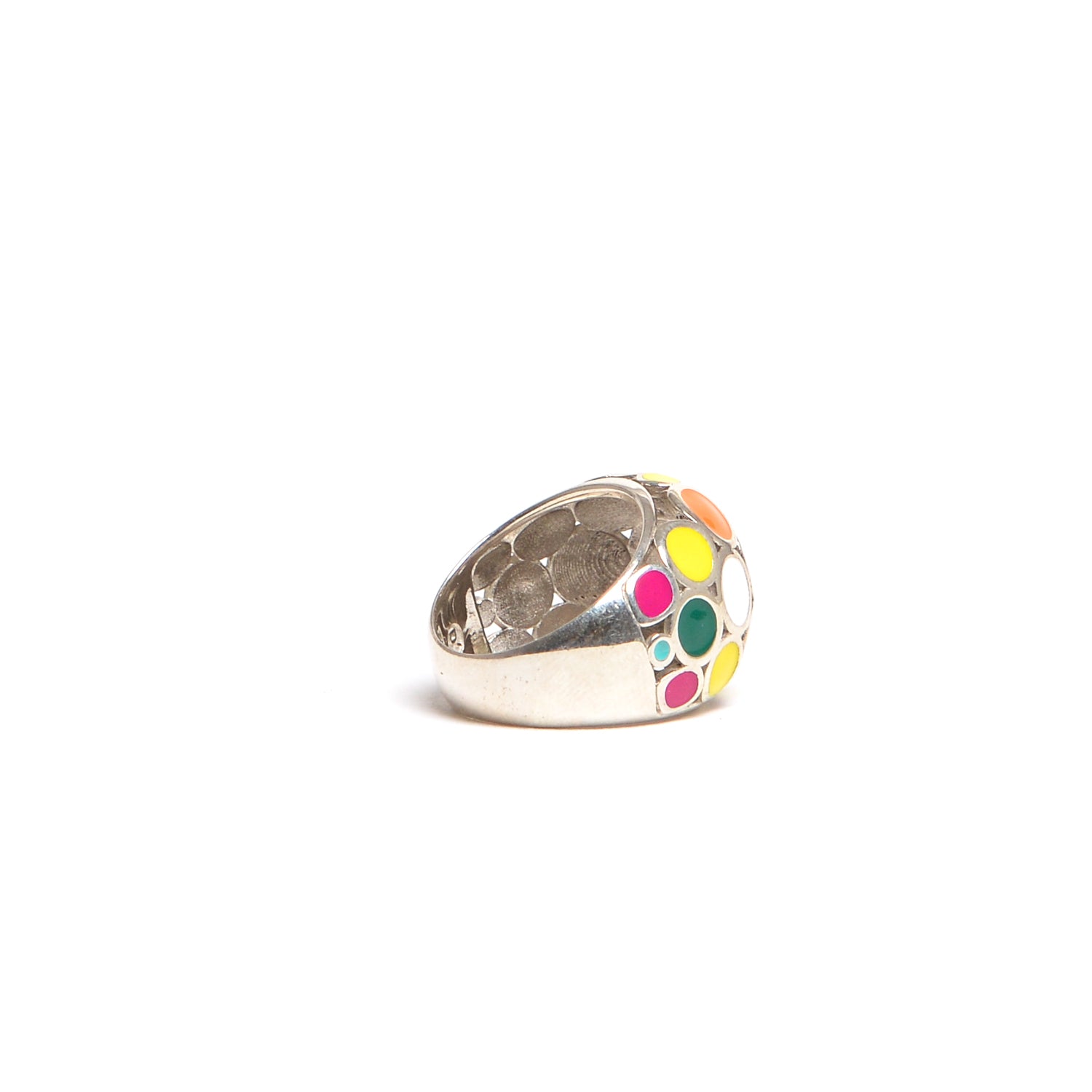 D'AMICO Anello Smalto Multicolor Pezzi Unici