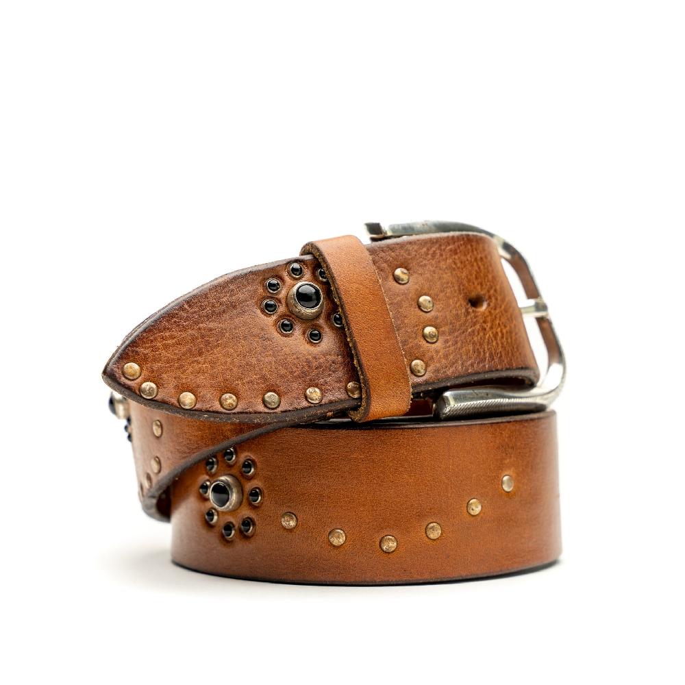 D'AMICO Cintura Cuoio Vintage Brown Chiaro Presa