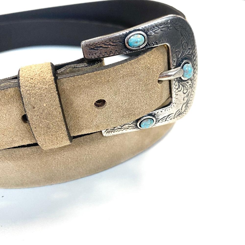 D'AMICO Cintura Camox Suede Fibbia Texas Turchesi Shopping Online