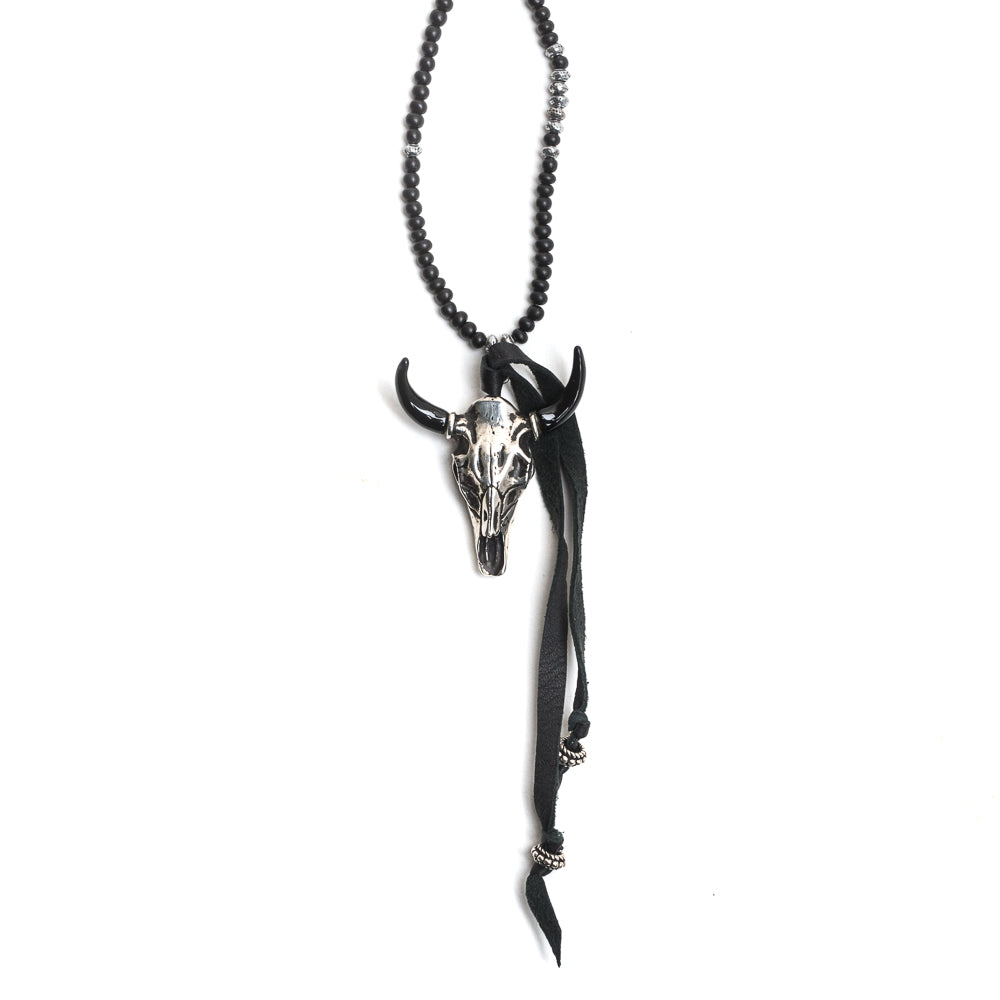 D'AMICO Collana Corno + Teschio Bufalo Offerta speciale