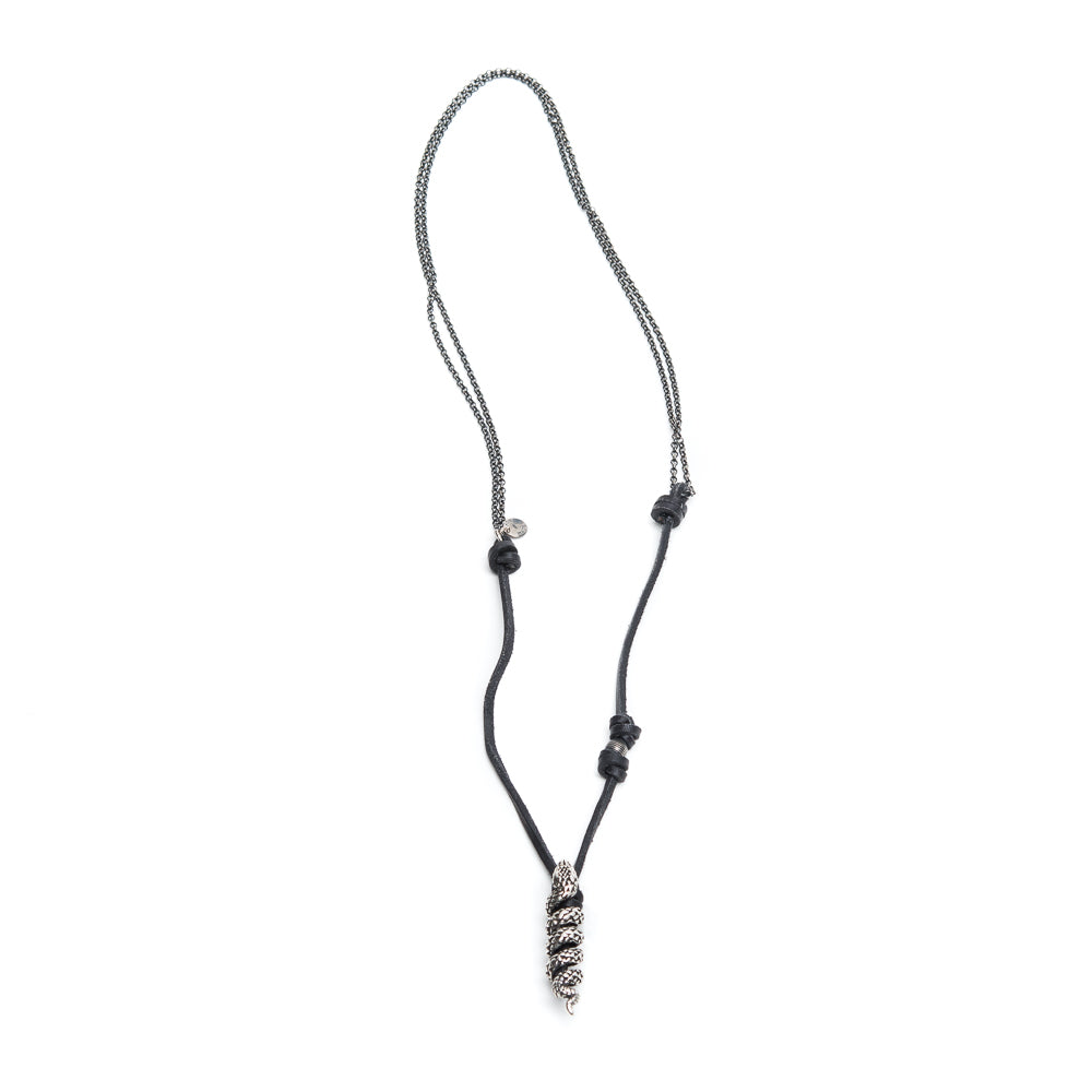 D'AMICO Collana Cuoio + Serpente Convenienza
