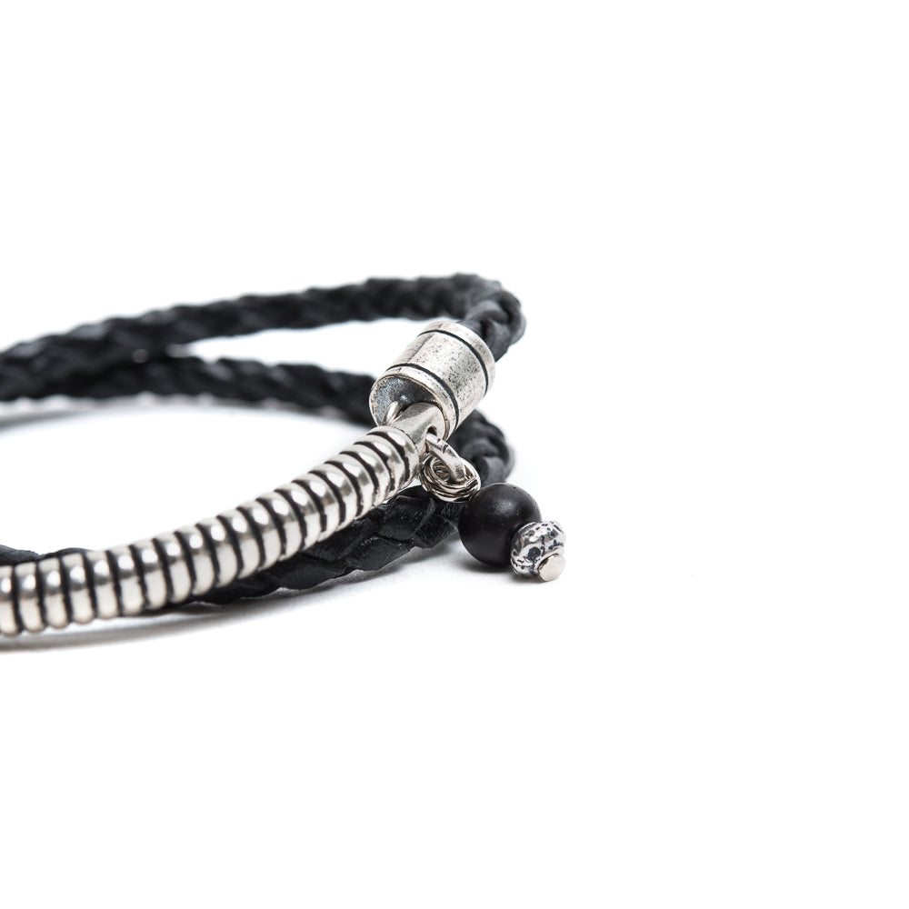 D'AMICO Bracciale Scooby Nero + Argento 925 Presa